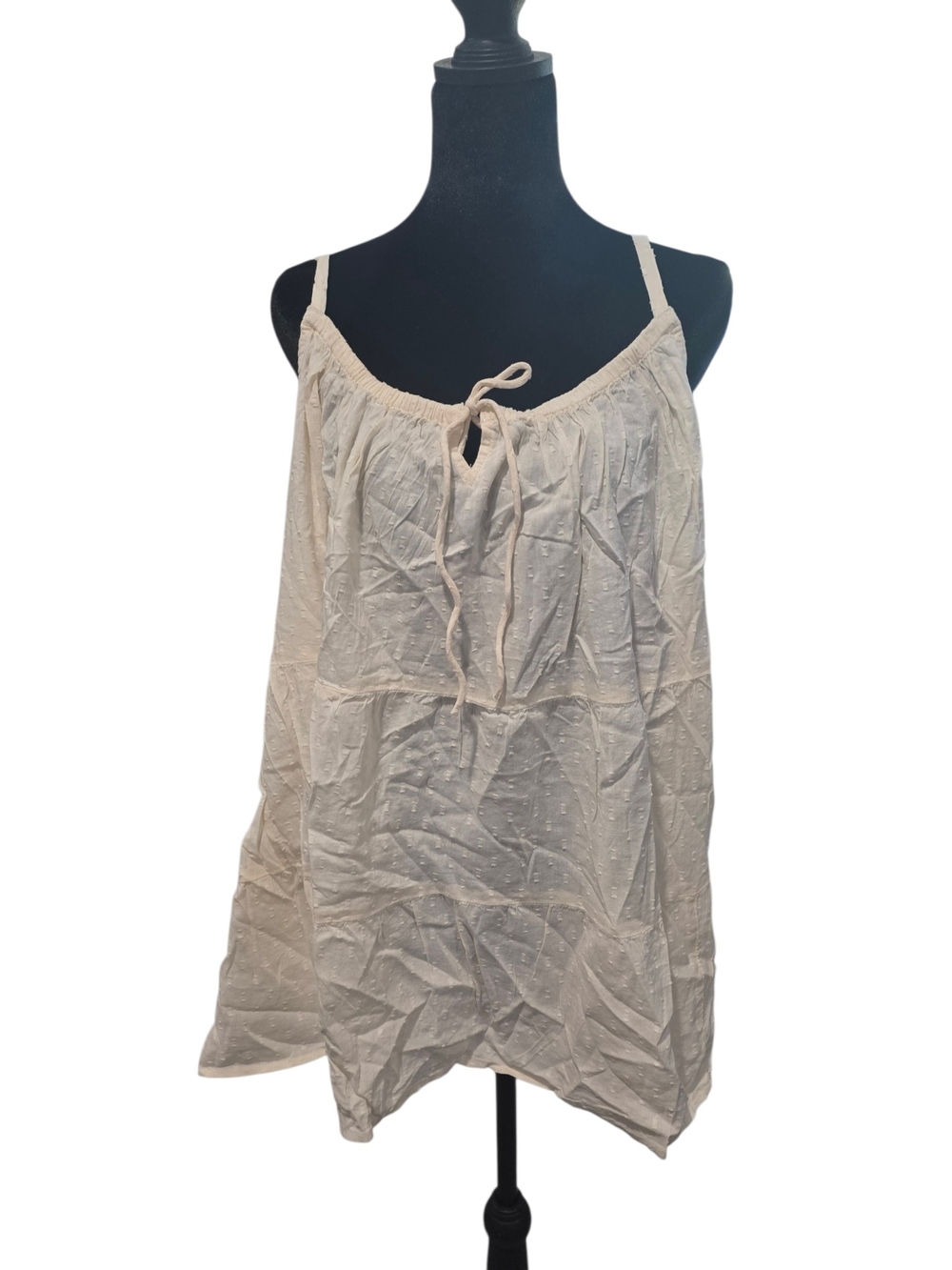 Old Navy Cream Eyelet Spaghetti Strap Tank Top